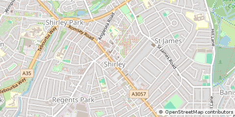 Map of Southampton, Hampshire.