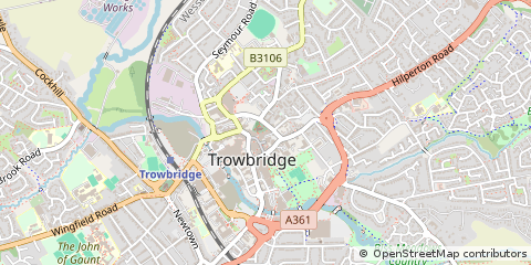 Map of Trowbridge, Wiltshire