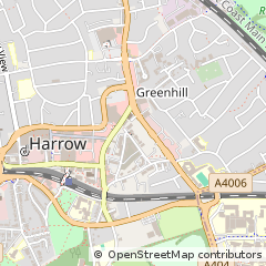 Map of Harrow, Middlesex