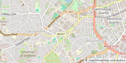 Map of Sheffield