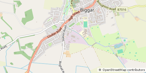 Map of Biggar, Lanarkshire