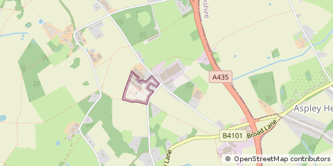 Map of Redditch, Worcestershire