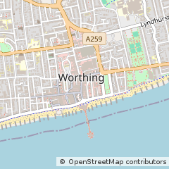 Map of Worthing, West Sussex
