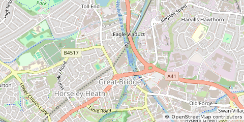Map of Tipton, West Midlands