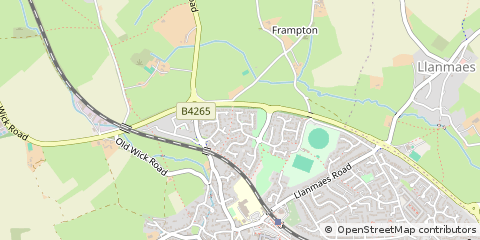 Map of Llantwit Major, Vale of Glamorgan