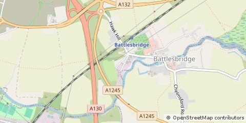 Map of Battlesbridge, Essex
