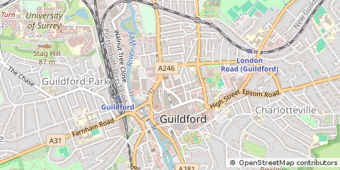 Map of Guildford, Kent