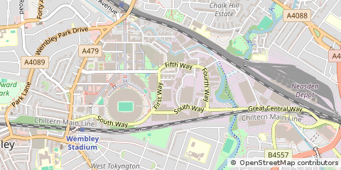 Map of Wembley, Middlesex
