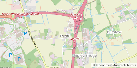 Map of Horley, Surrey