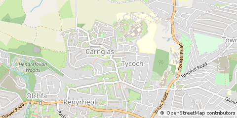 Map of Swansea