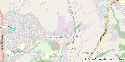 Map of Halifax, West Yorkshire