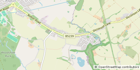 Map of Wigan, Lancashire