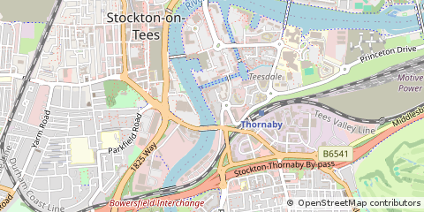 Map of Stockton-on-Tees, Co. Durham