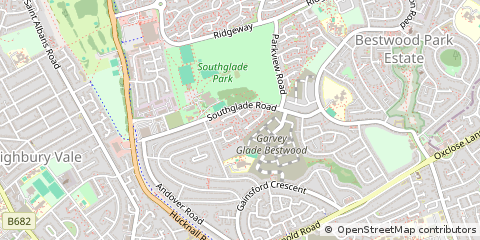 Map of Nottingham, Nottinghamshire