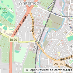Map of Nottingham, Nottinghamshire