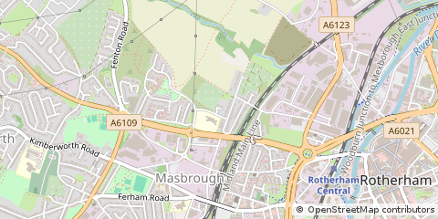 Map of Rotherham