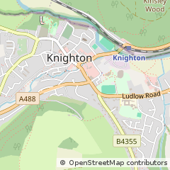 Map of Knighton, Powys