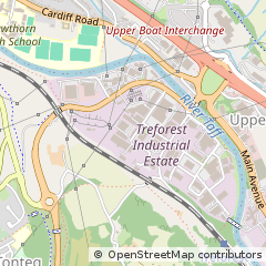 Map of Pontypridd, Rhondda Cynon Taff
