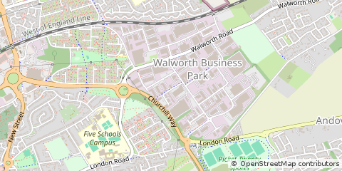 Map of Andover, Hampshire