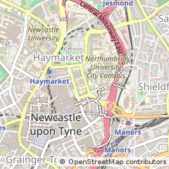 Map of Newcastle Upon Tyne, Tyne & Wear