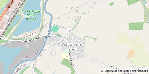 Map of Swadlincote, Derbyshire