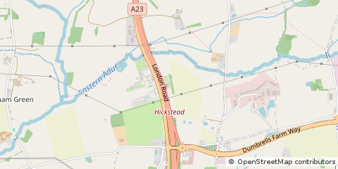Map of Hickstead, West Sussex