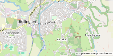 Map of Macclesfield, Cheshire