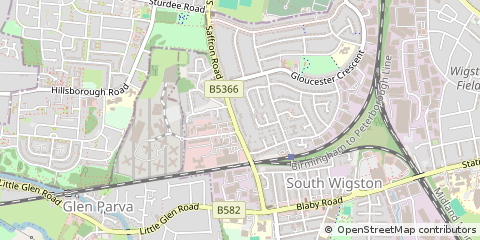 Map of Wigston, Leicestershire