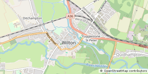 Map of Wilton, Wiltshire