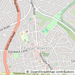 Map of Leeds, West Yorkshire