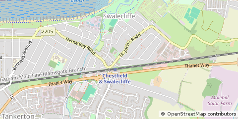 Map of Whitstable, Kent