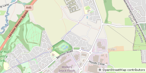 Map of Leicester