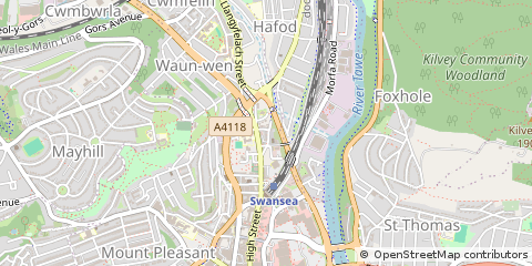 Map of Swansea