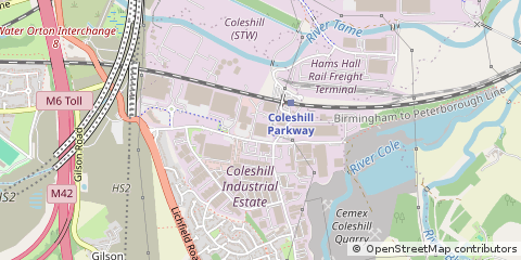 Map of Coleshill, Birmingham