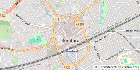 Map of Romford