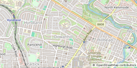 Map of Glasgow, Lanarkshire