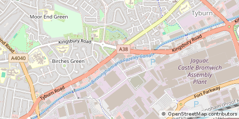Map of Birmingham, West Midlands