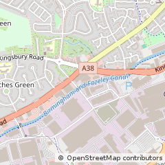 Map of Birmingham, West Midlands