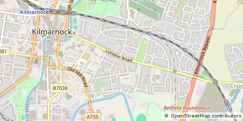 Map of Kilmarnock, Ayrshire