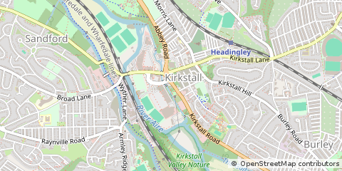 Map of Leeds, West Yorkshire