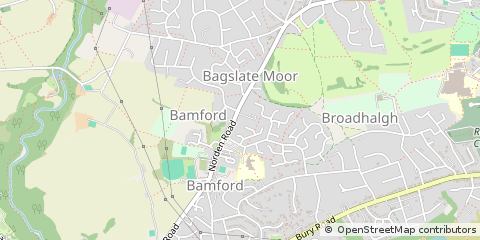 Map of Rochdale, Greater Manchester