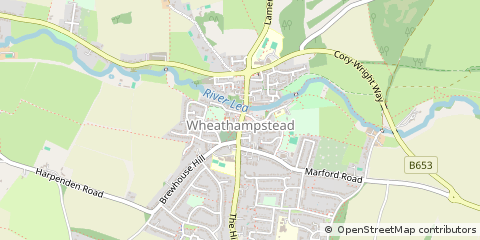 Map of Wheathampstead, Herts