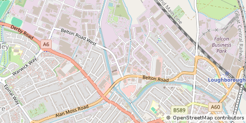 Map of Loughborough, Leics