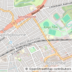 Map of Bournemouth, Dorset