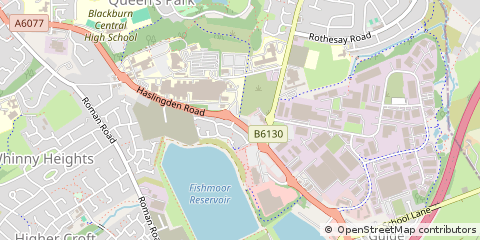 Map of Blackburn, Lancashire