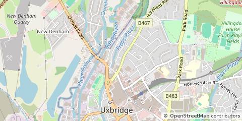 Map of Uxbridge, Middlesex