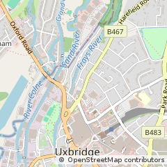 Map of Uxbridge, Middlesex
