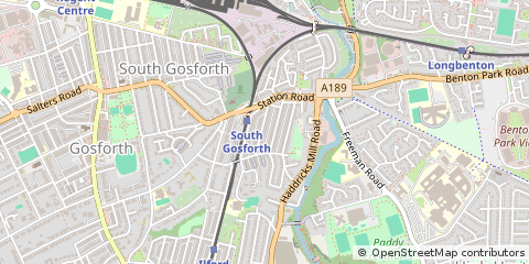 Map of Newcastle Upon Tyne, Tyne and Wear