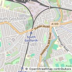 Map of Newcastle Upon Tyne, Tyne and Wear