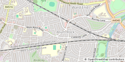 Map of Birmingham, West Midlands